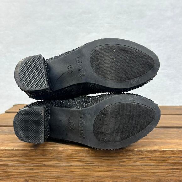 Link Girls Black Rhinestone Knee-high High Heel Boots Girls Size 12 - Picture 7 of 9